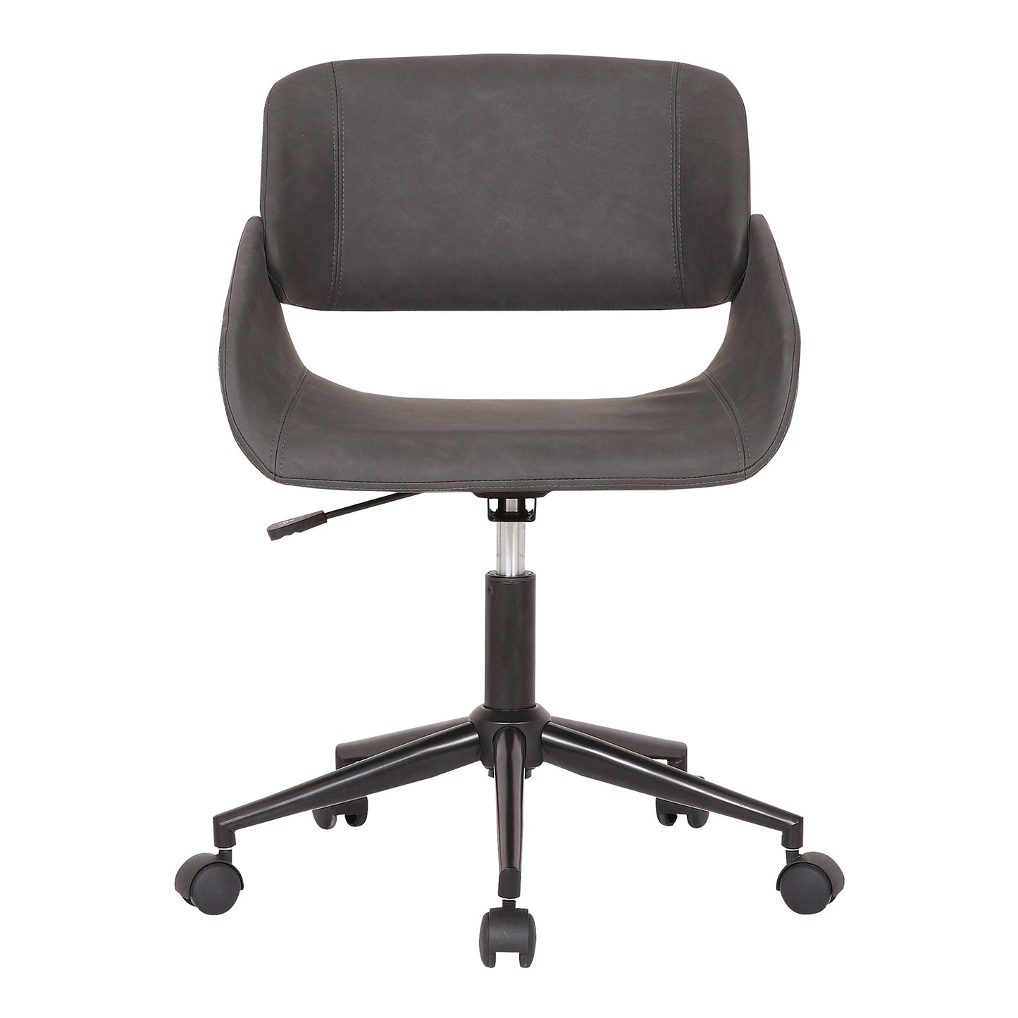 Lowell Mid-Century Gray Faux Leather Task Chair