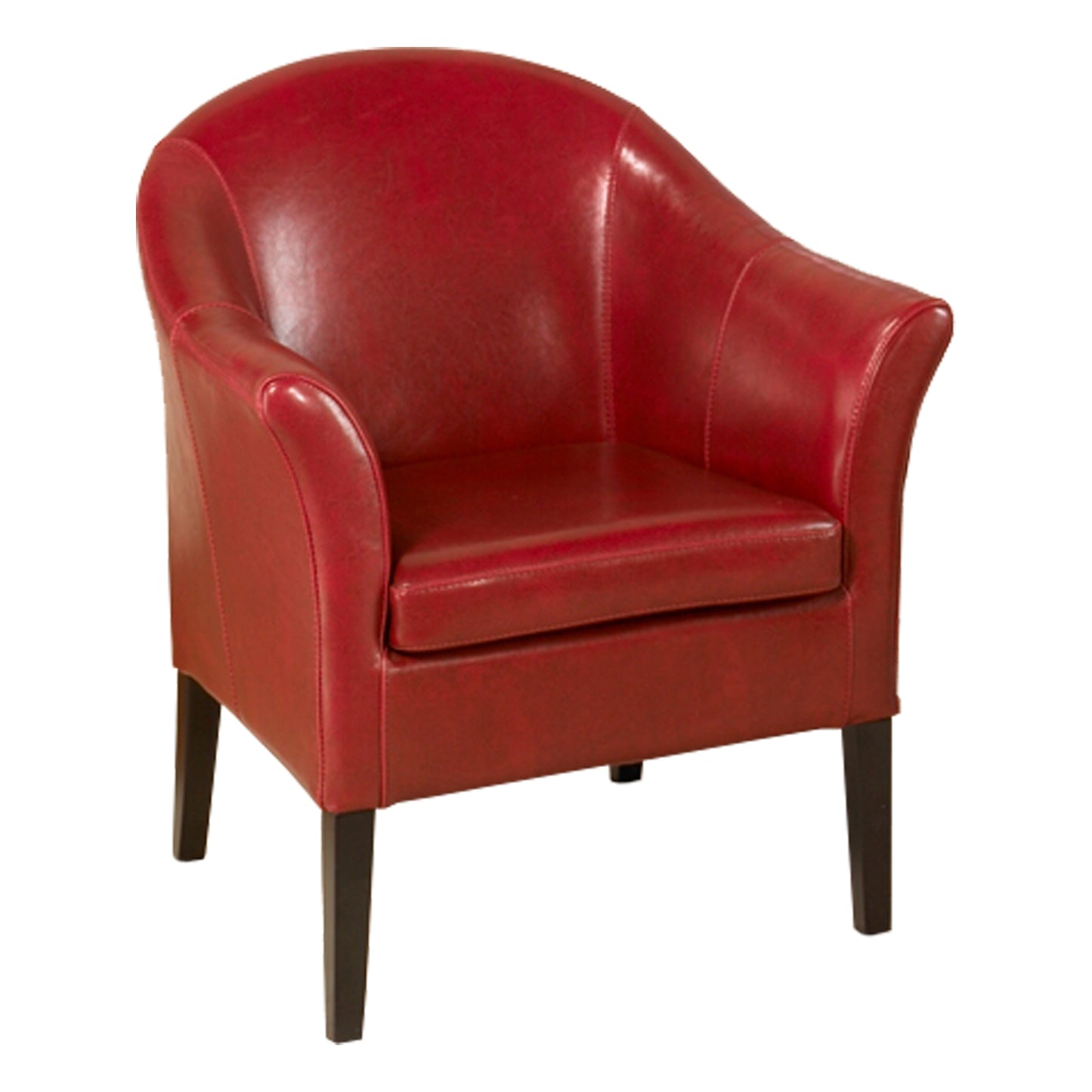 1404 Red Leather Club Chair