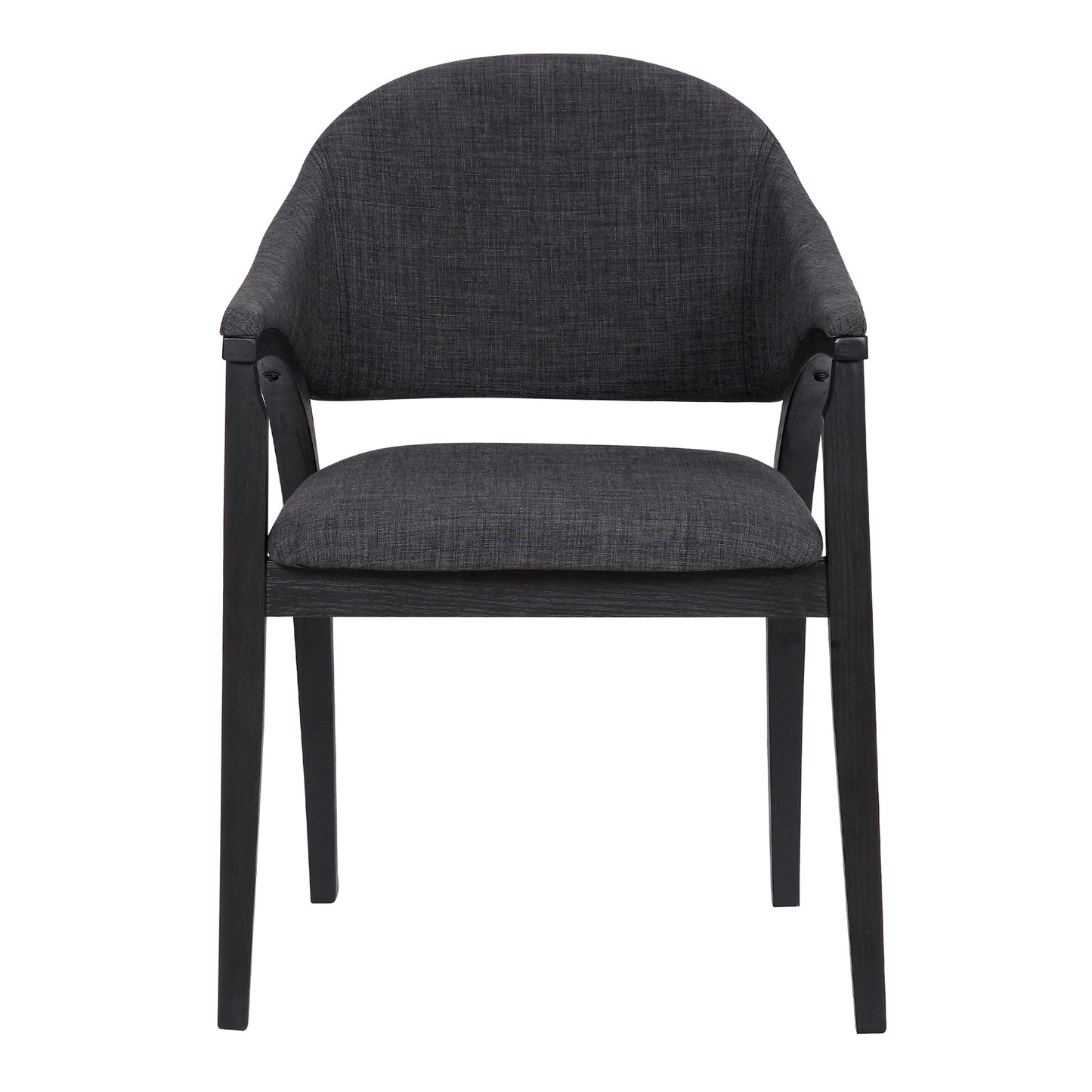 Meadow Contemporary Dining Chair in Black Brush Wood Finish - Set of 2