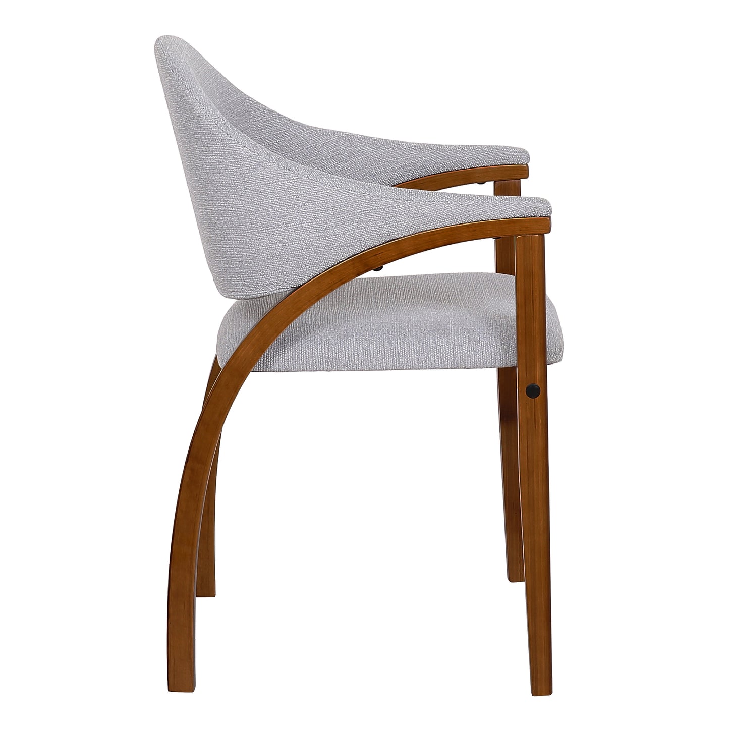 Meadow Contemporary Dining Chair in Walnut Wood Finish - Set of 2