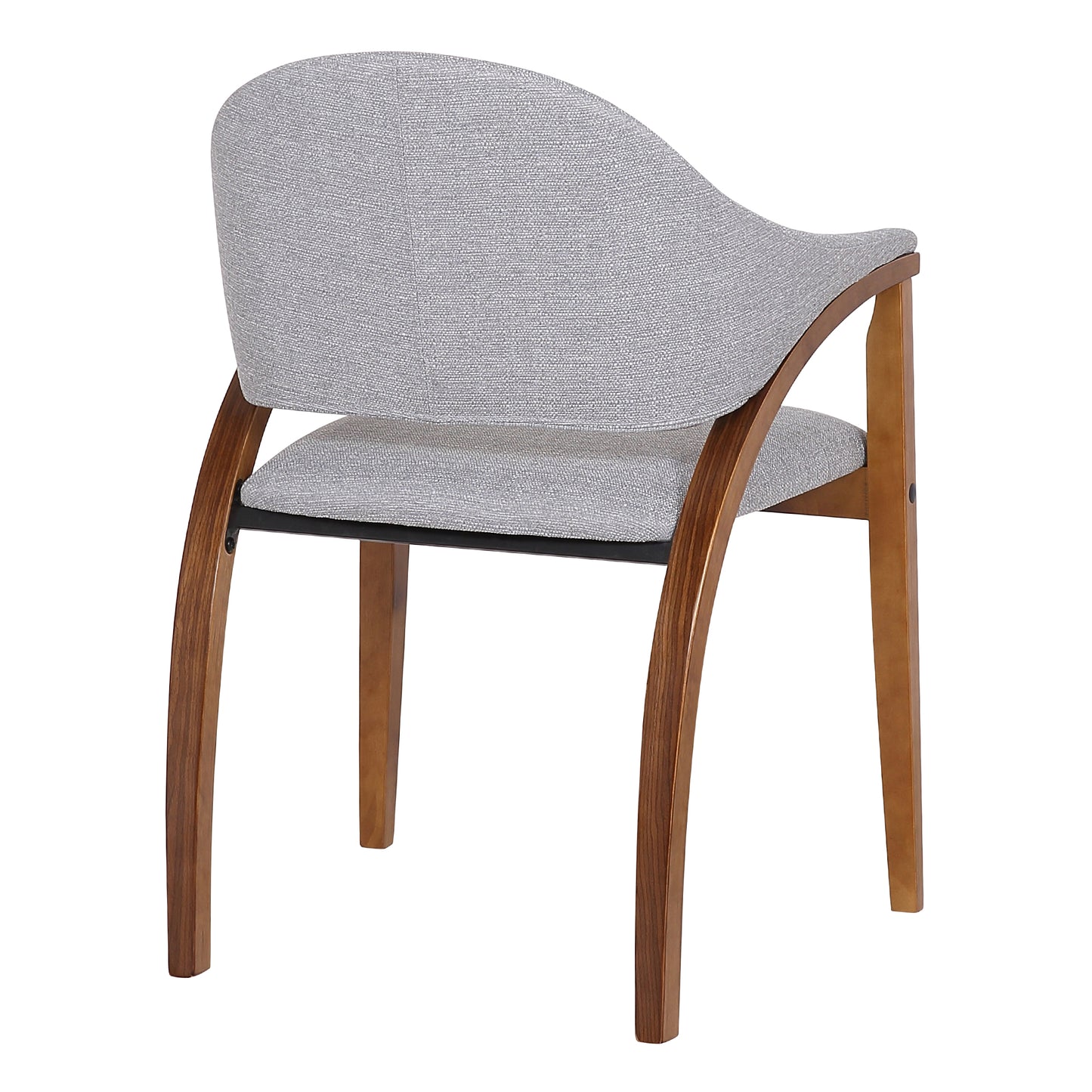 Meadow Contemporary Dining Chair in Walnut Wood Finish - Set of 2