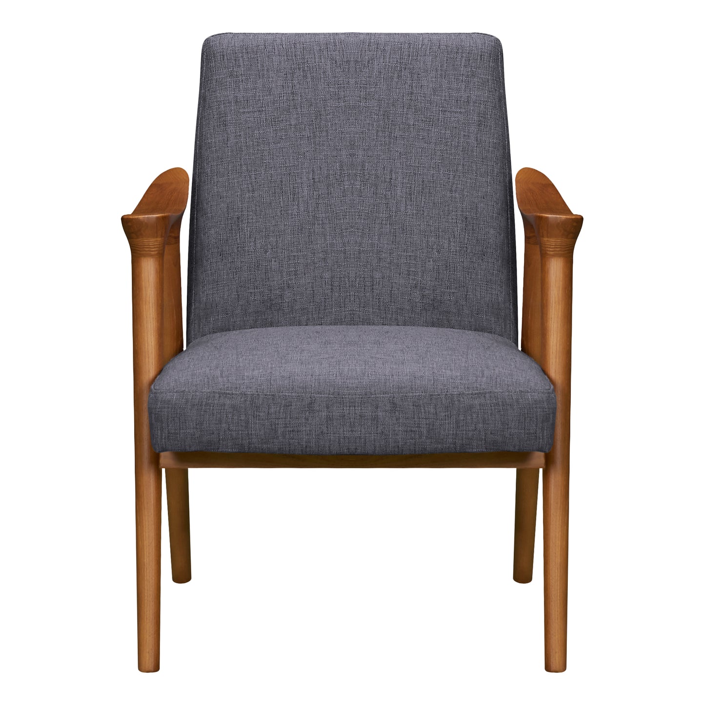 Nathan Mid-Century Accent Chair in Champagne Ash Wood Finish