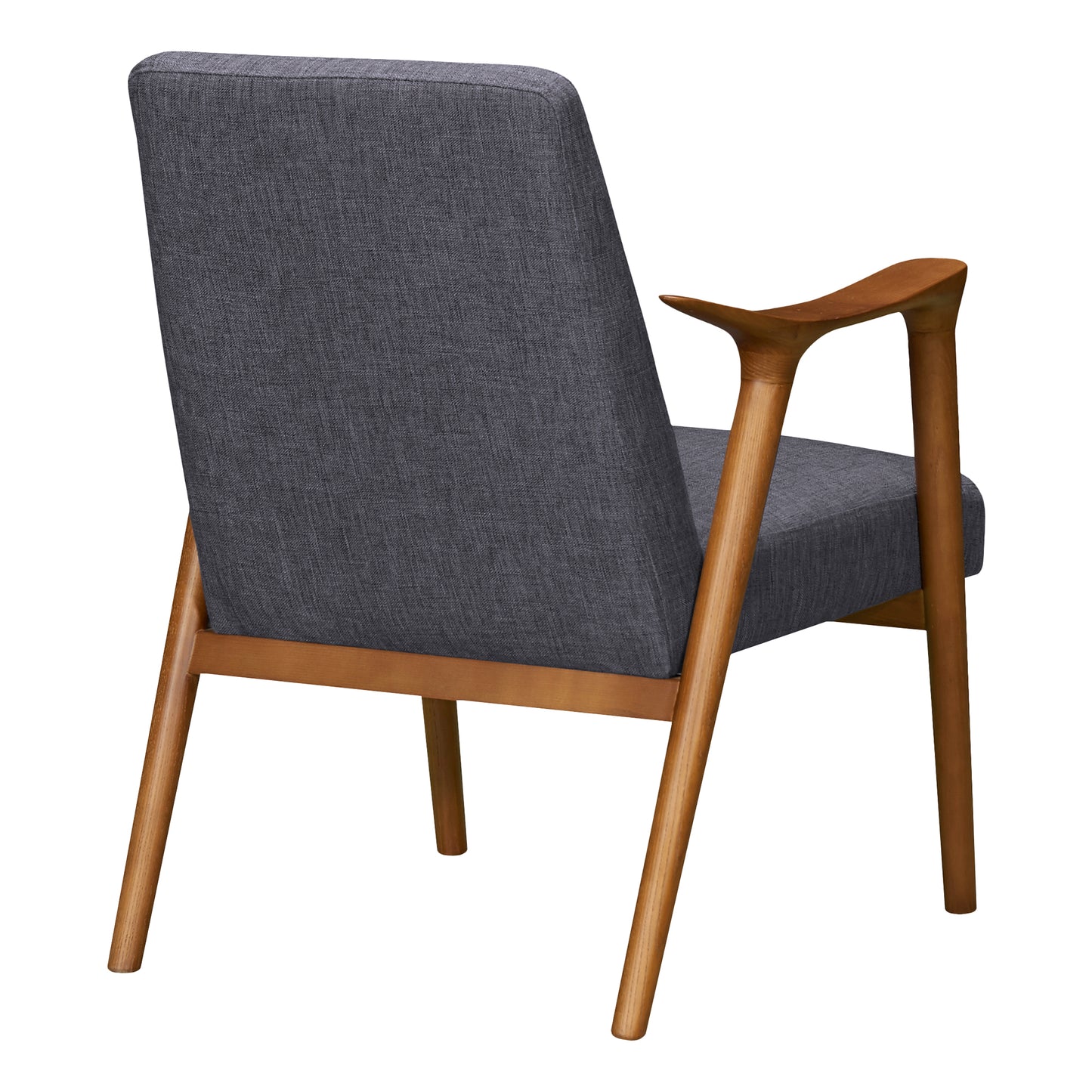 Nathan Mid-Century Accent Chair in Champagne Ash Wood Finish