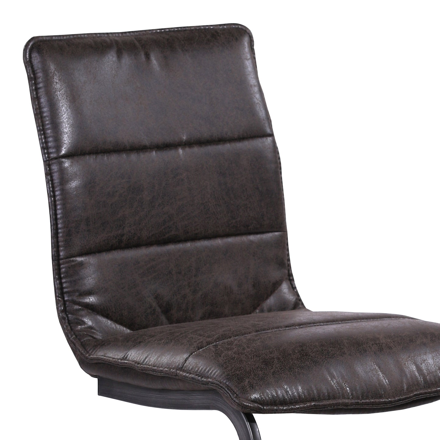 Newark Contemporary 30" Bar Height Barstool in Gray and Espresso Fabric