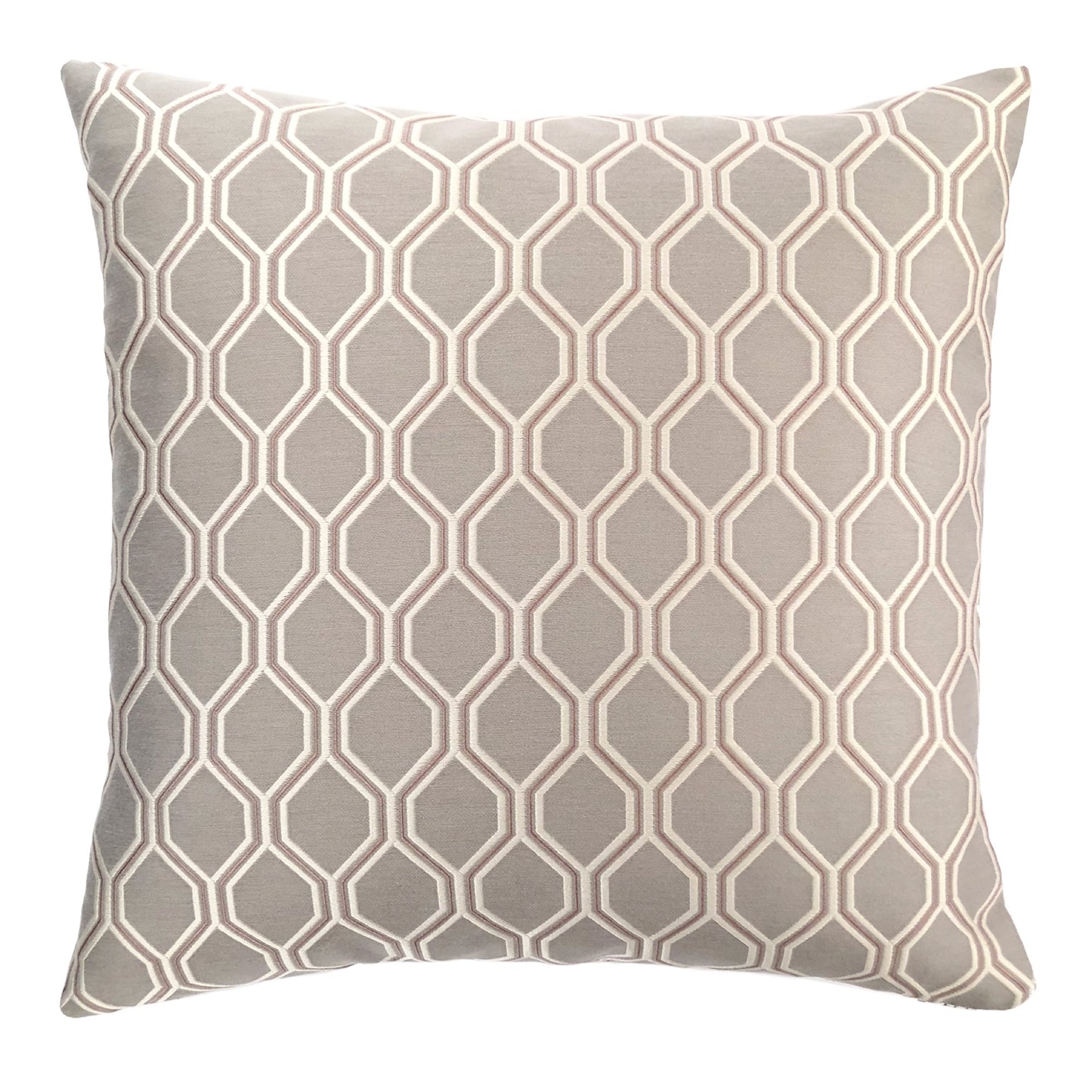 Andante Decorative Feather and Down Throw Pillow In Dove Jacquard Fabric