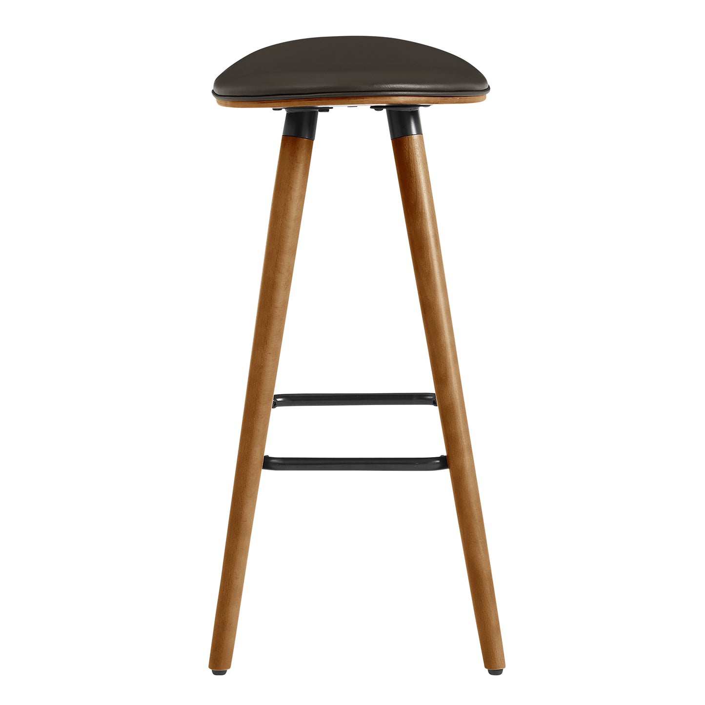 Piper 26" Counter Height Backless Bar Stool in Brown Faux Leather
