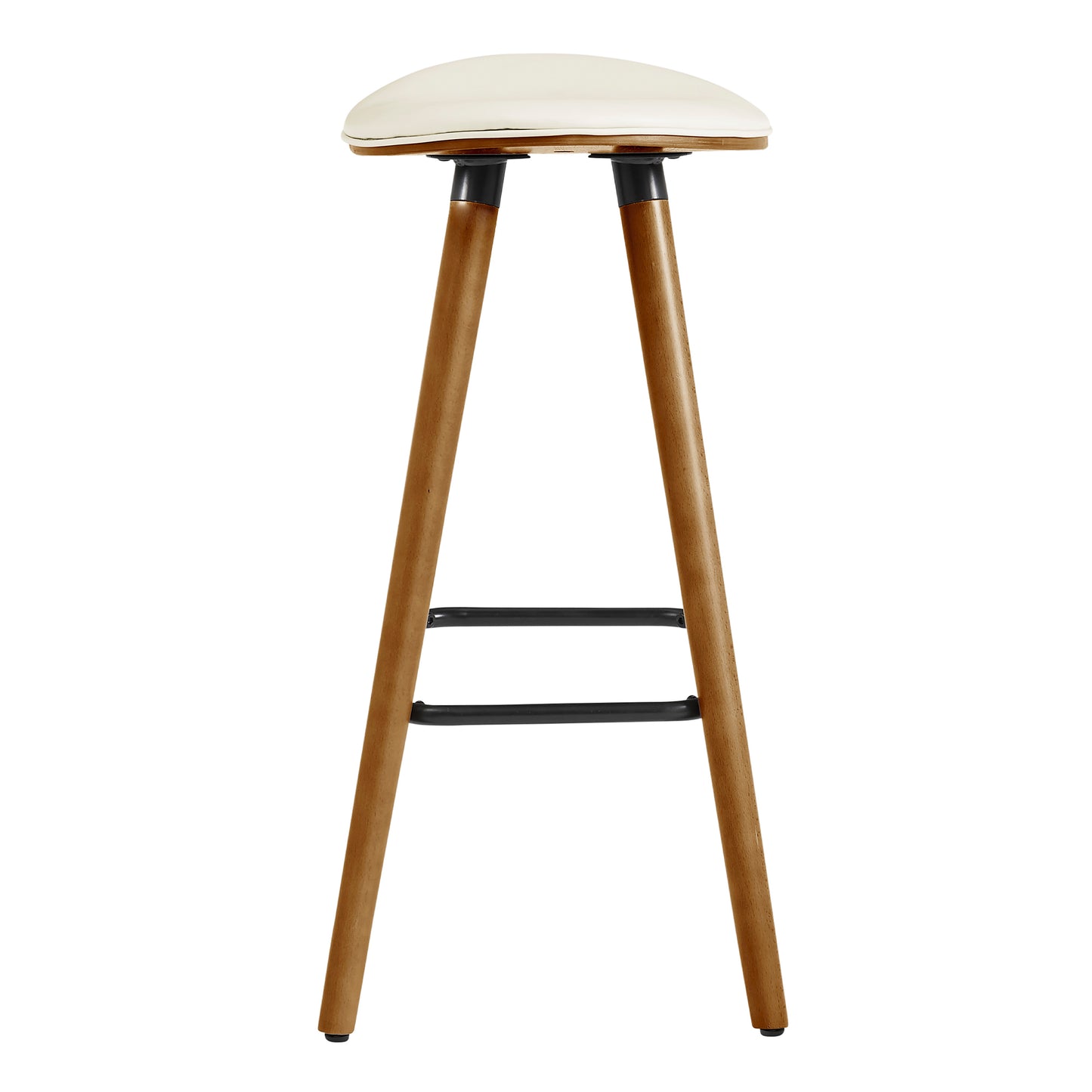 Piper 26" Counter Height Backless Bar Stool in Cream Faux Leather