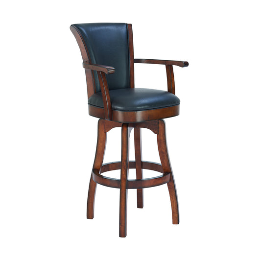 Raleigh Arm 26" Counter Height SwivelÂ Barstool in Rustic Cordovan Finish