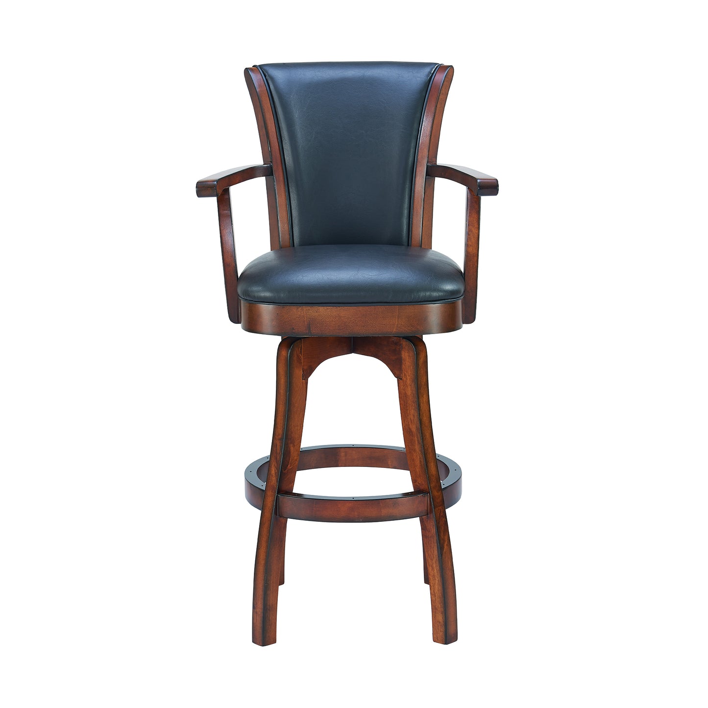 Raleigh Arm 26" Counter Height SwivelÂ Barstool in Rustic Cordovan Finish