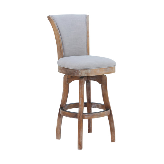 Raleigh 26" Counter Height Swivel Barstool in Distressed OakÂ Finish