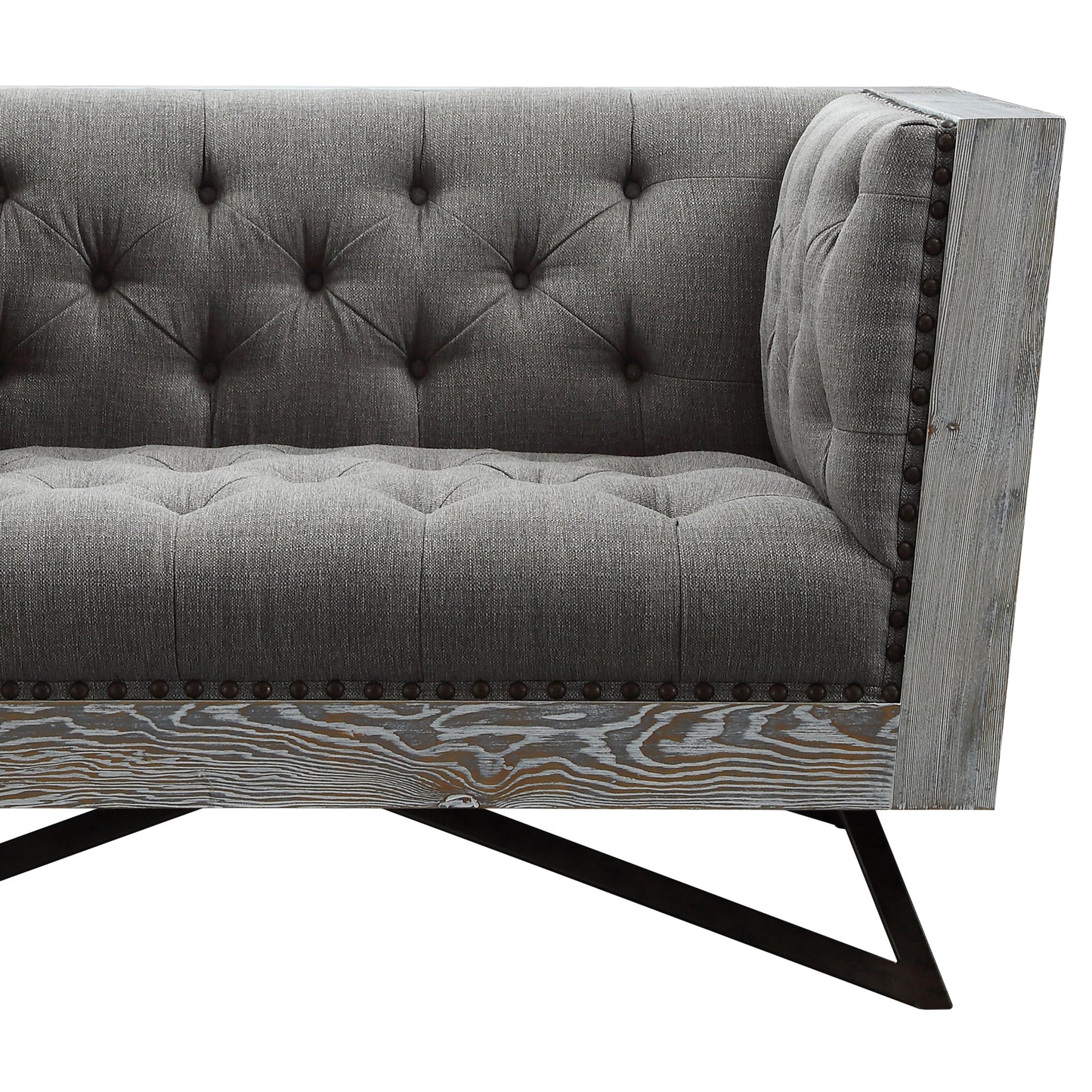Regis Contemporary Chair in Gray Fabric