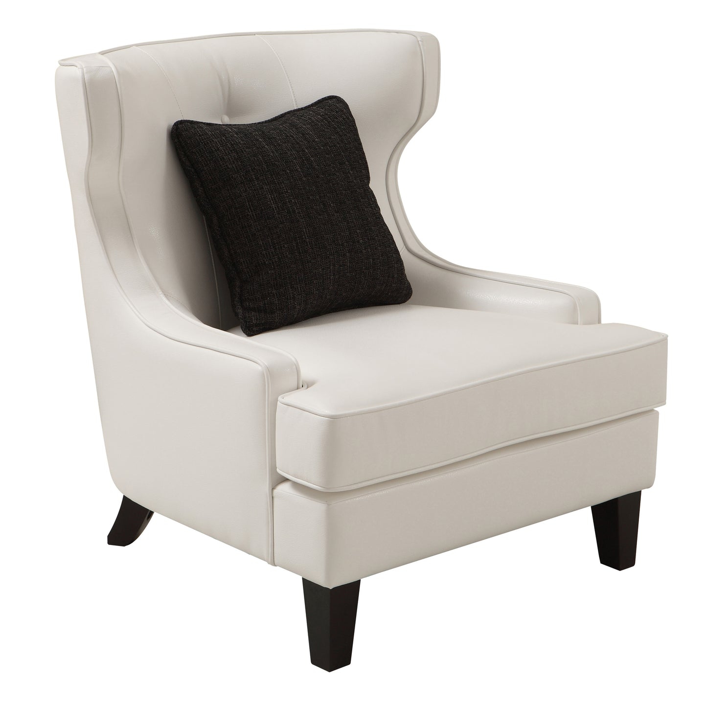 Skyline Chair In White Bonded Leather