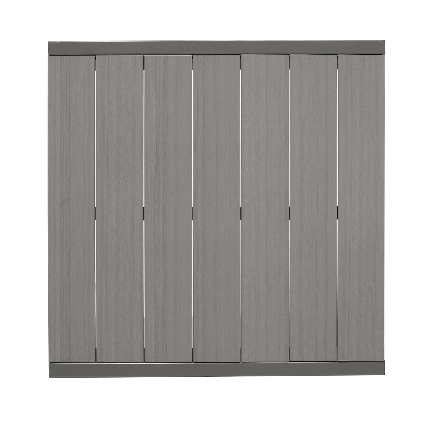 Solana Outdoor Square Coffee Table in Cosmos Grey Finish with Wood Top