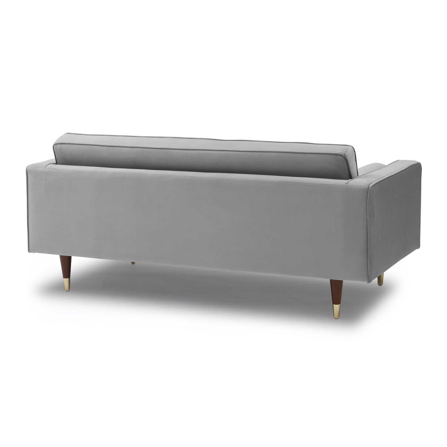Somerset Gray Velvet Mid Century Modern Loveseat