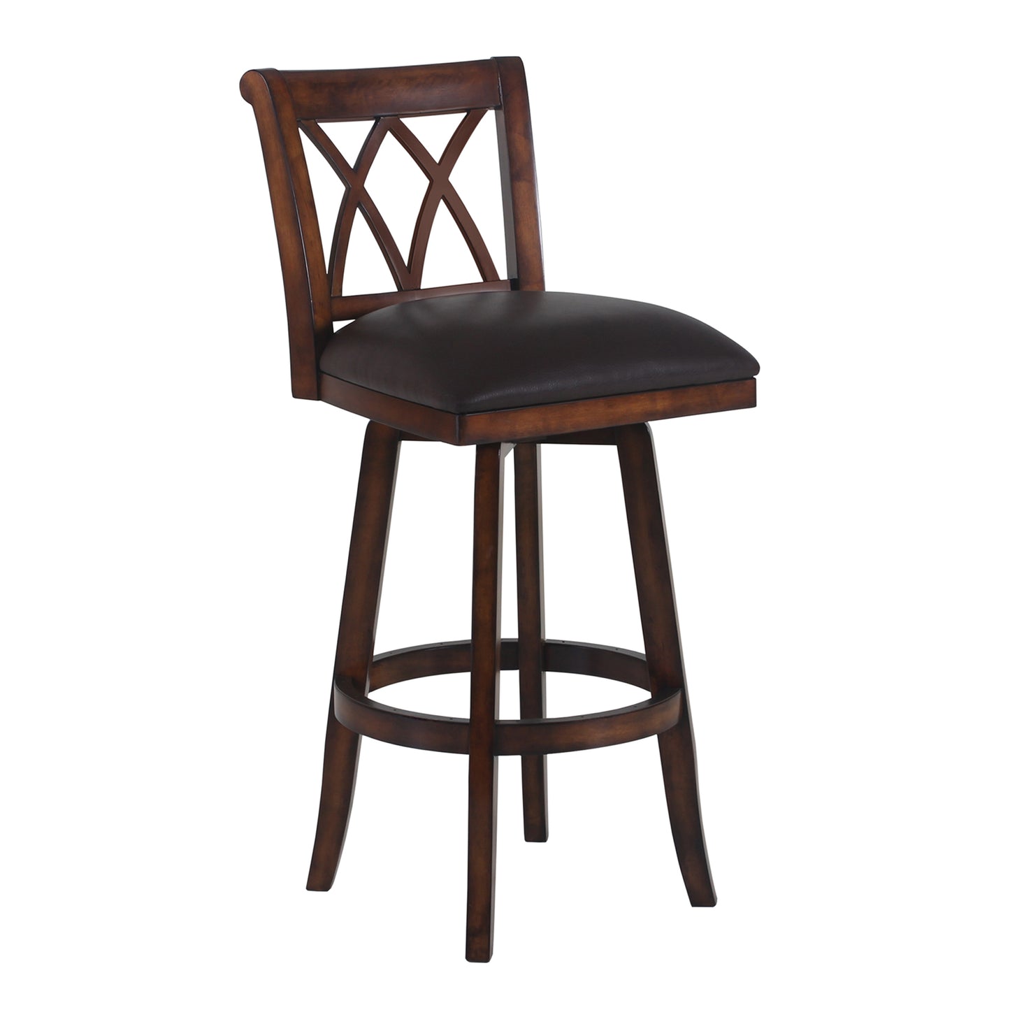 Sonoma 30" Bar Height Swivel Wood Barstool in Pecan Finish