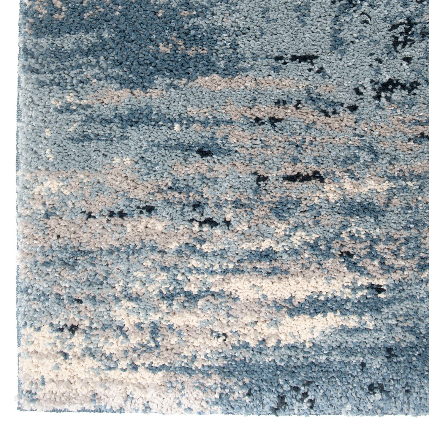 Spartan Contemporary 5x8 Area Rug in CreamandBlue