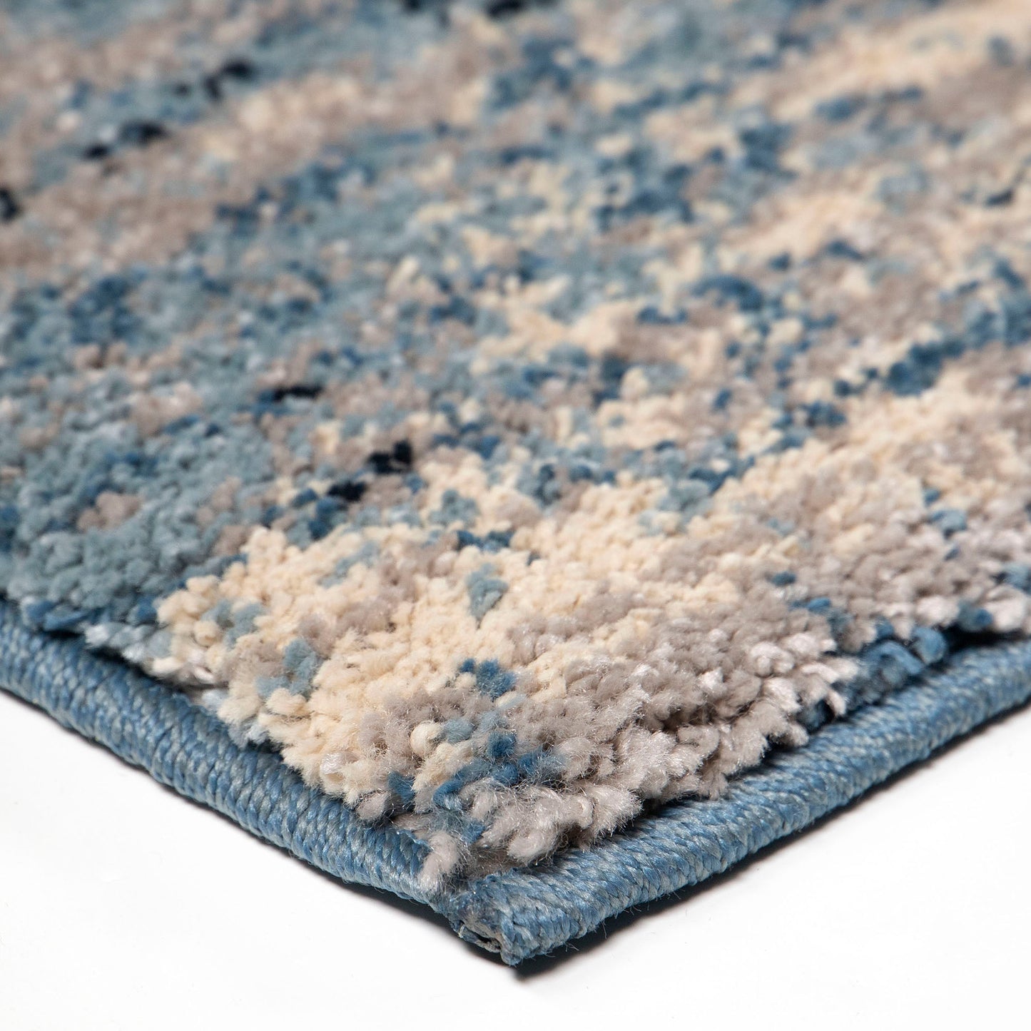 Spartan Contemporary 8x10 Area Rug in CreamandBlue