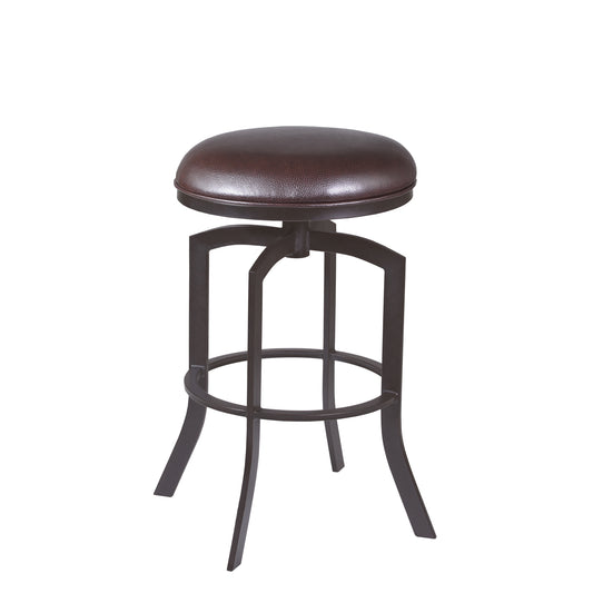 Studio 26" Counter Height Barstool in Auburn Bay finish with Brown Faux Leather