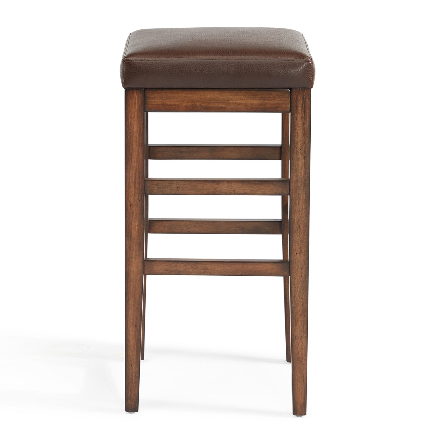Sonata 26" Counter Height Wood Backless Barstool in Chestnut Finish