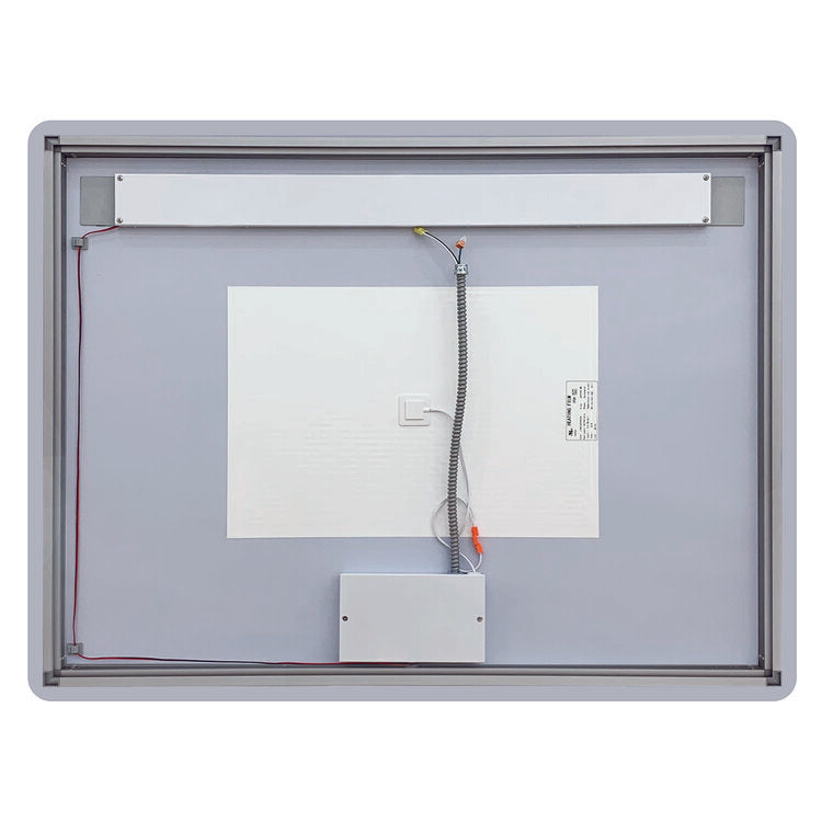 Florence 48x36 Contemporary Lighted Mirror with Memory Dimmer and Defogger