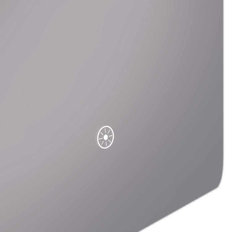 Florence 60x36 Contemporary Lighted Mirror with Memory Dimmer and Defogger