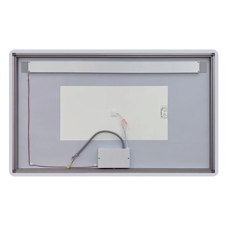 Florence 60x36 Contemporary Lighted Mirror with Memory Dimmer and Defogger