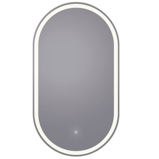 Grace 24x42 Oval Frameless LED Mirror with Memory Dimmer and Defogger