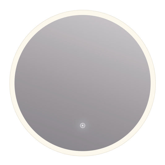 Eva 24x24 Round Perimeter Lighted Mirror with Memory Dimmer and Defogger