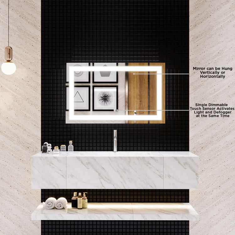 Arpella Lumina 70 in. x 36 in. LED Lighted Vanity Mirror