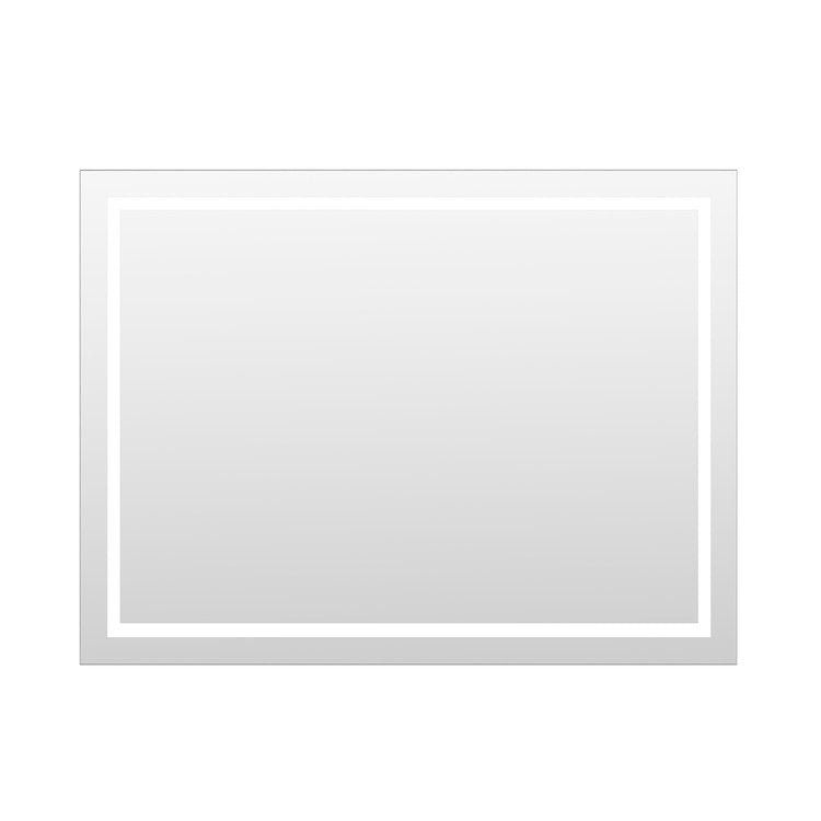 Miramar 48x36 Lighted Mirror with Dimmer and Defogger, Wall Switch Direct