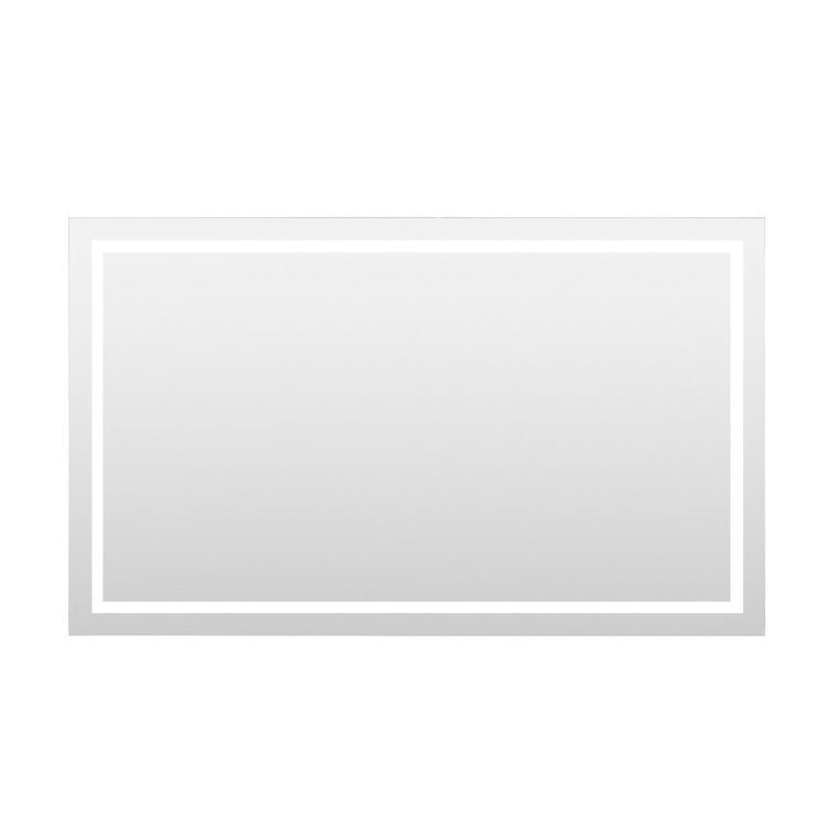 Miramar 60x36 Lighted Mirror with Dimmer and Defogger, Wall Switch Direct