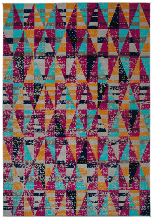 Kaleen Legata Collection Pink Gray Area Rug 5'3" x 7'3"