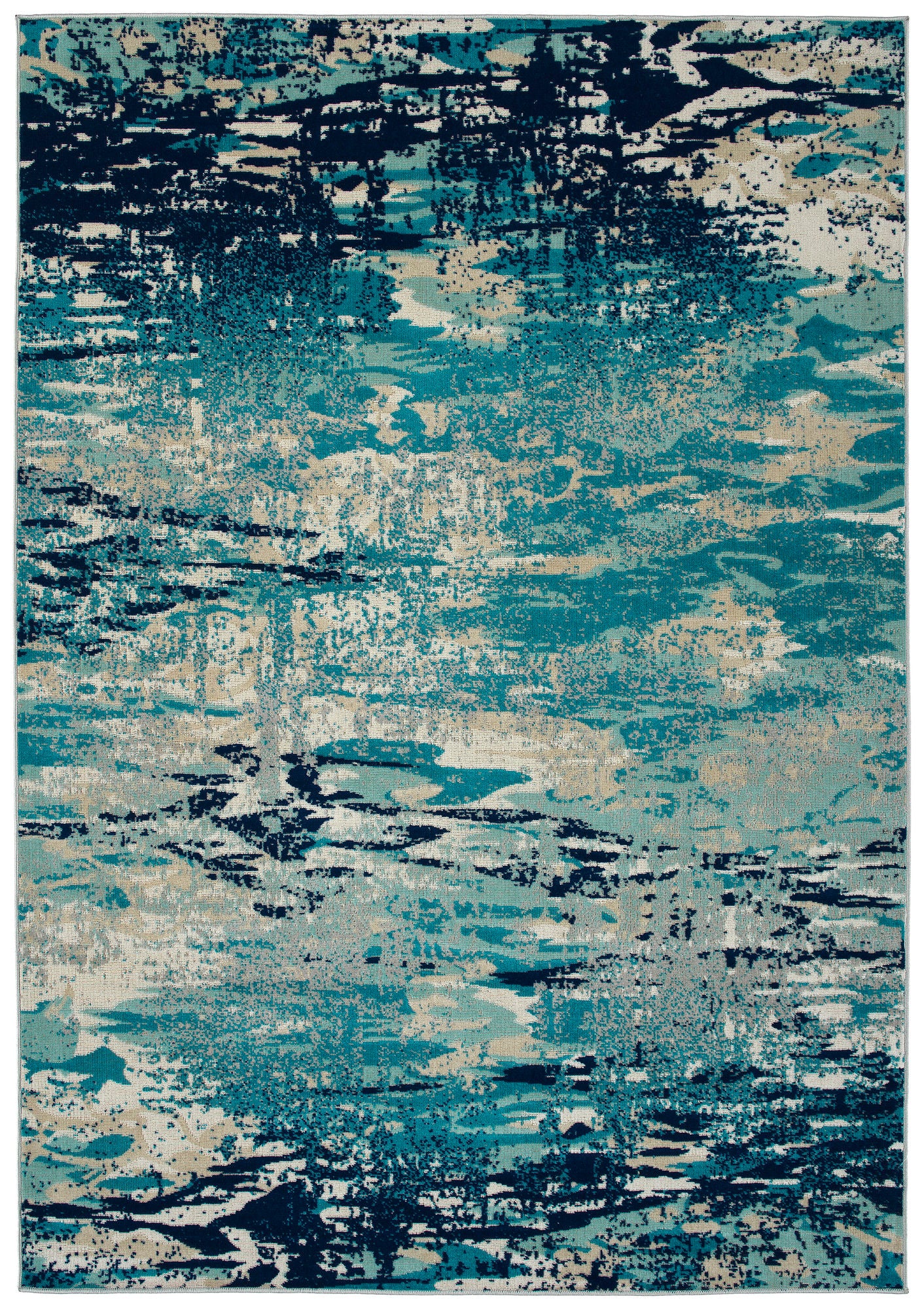 Kaleen Legata Collection Blue LtBlue Area Rug 4'1" x 5'7"
