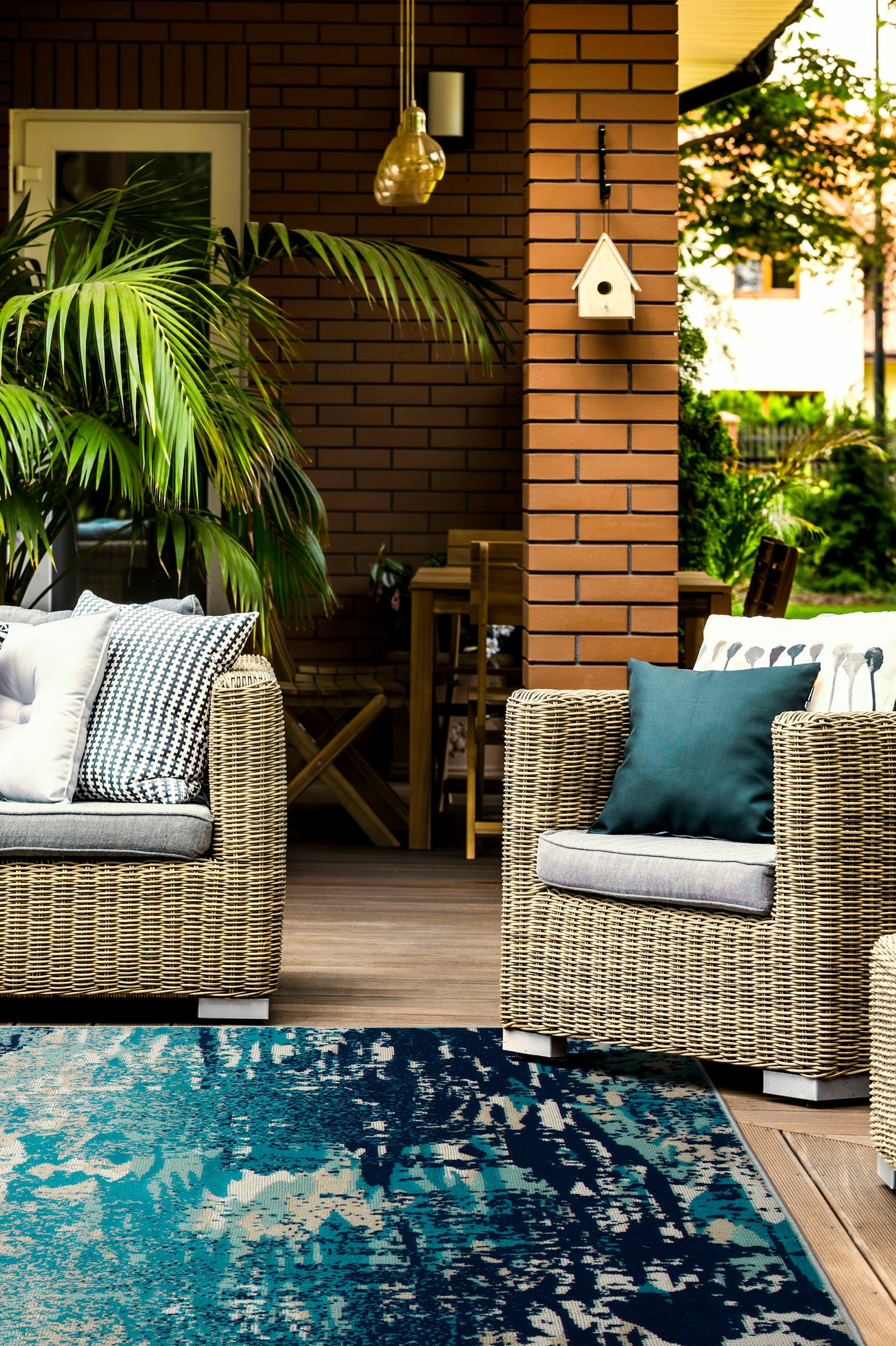 Kaleen Legata Collection Blue LtBlue Area Rug 5'3" x 7'3"