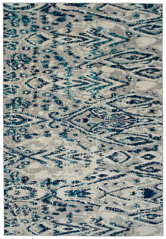 Kaleen Legata Collection Light Grey Area Rug 4'1" x 5'7"