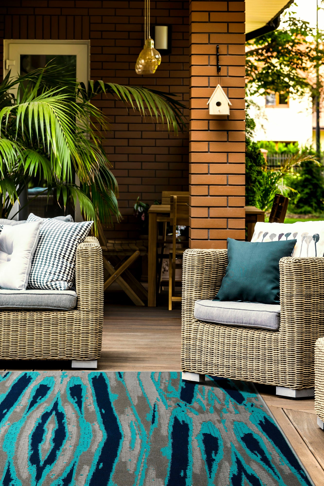 Kaleen Legata Collection Light Turquoise Area Rug 7'10" x 10'