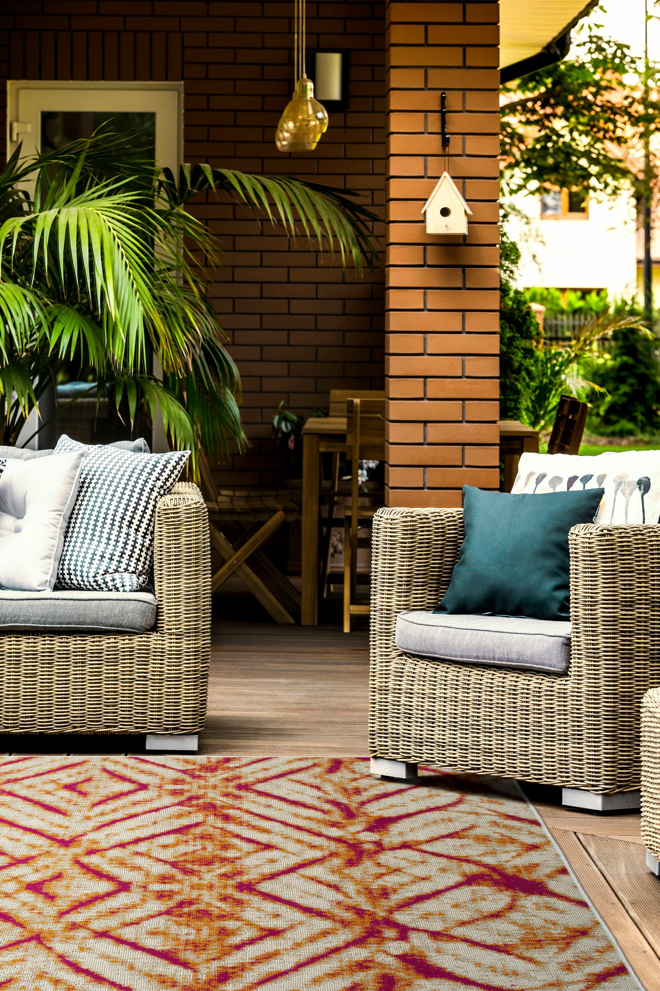 Kaleen Legata Collection Light Orange Area Rug 4'1" x 5'7"