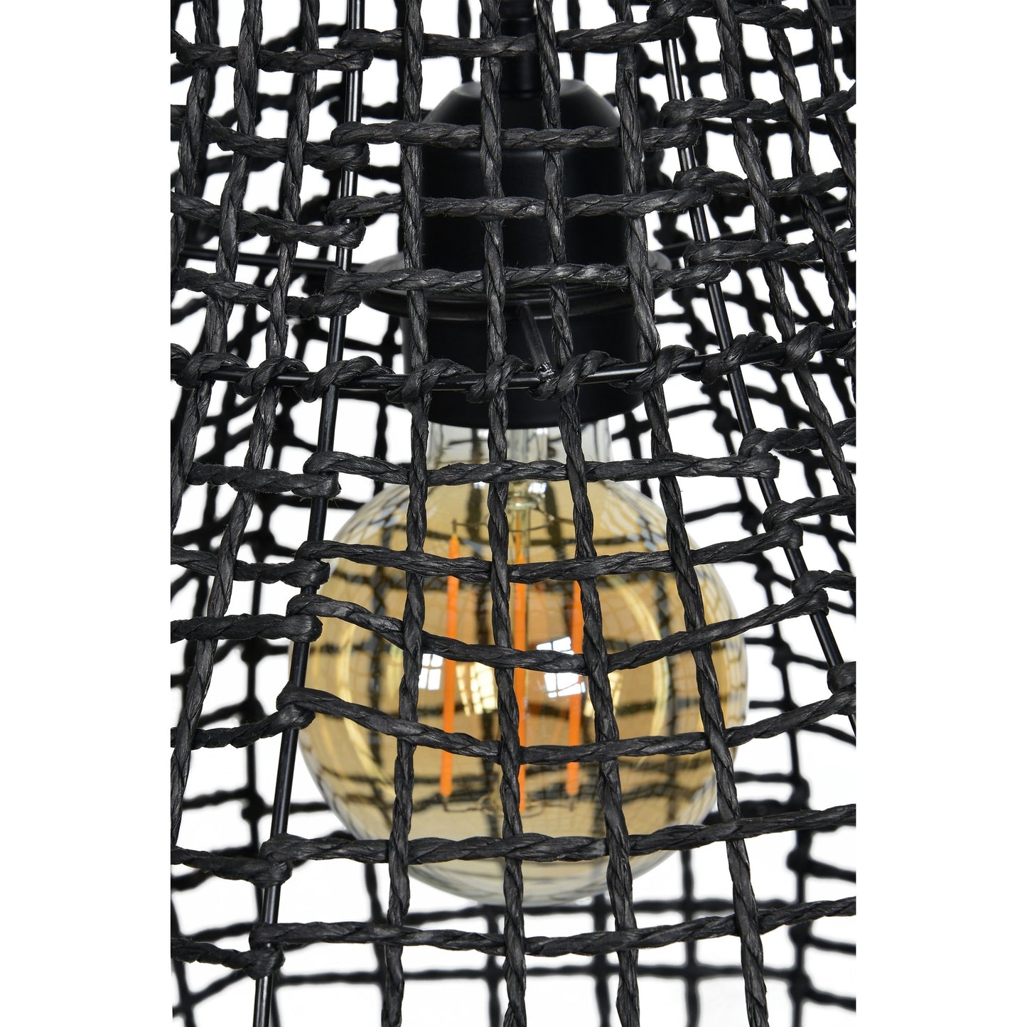 Akami Black Mesh Seagrass Ceiling Fixture