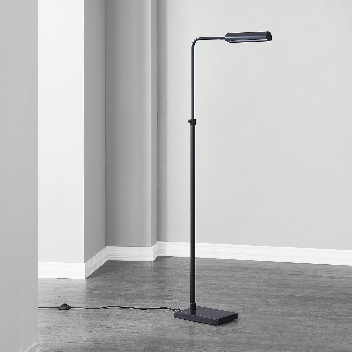 Fadia Matte Black Iron Floor Lamp