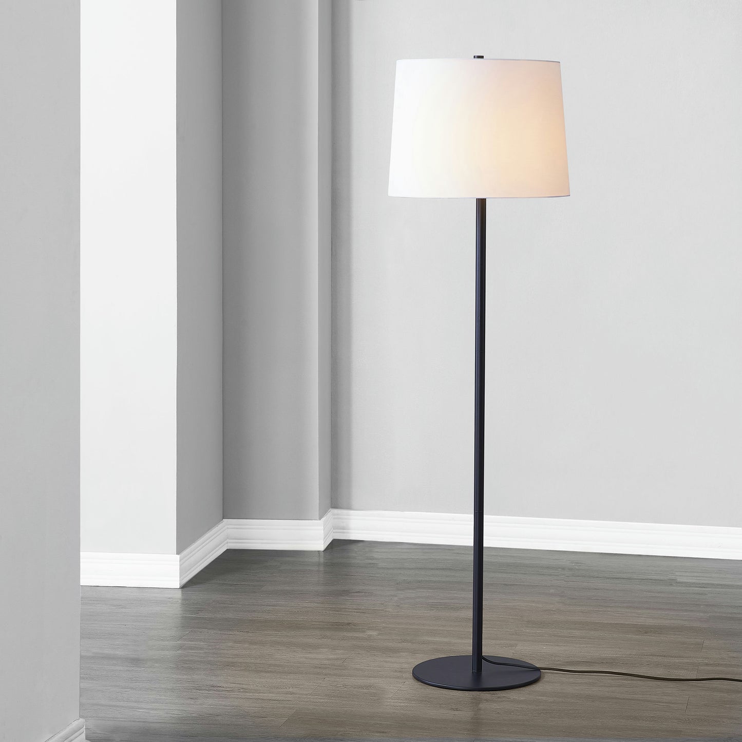 Nevin Matte Black Iron Floor Lamp