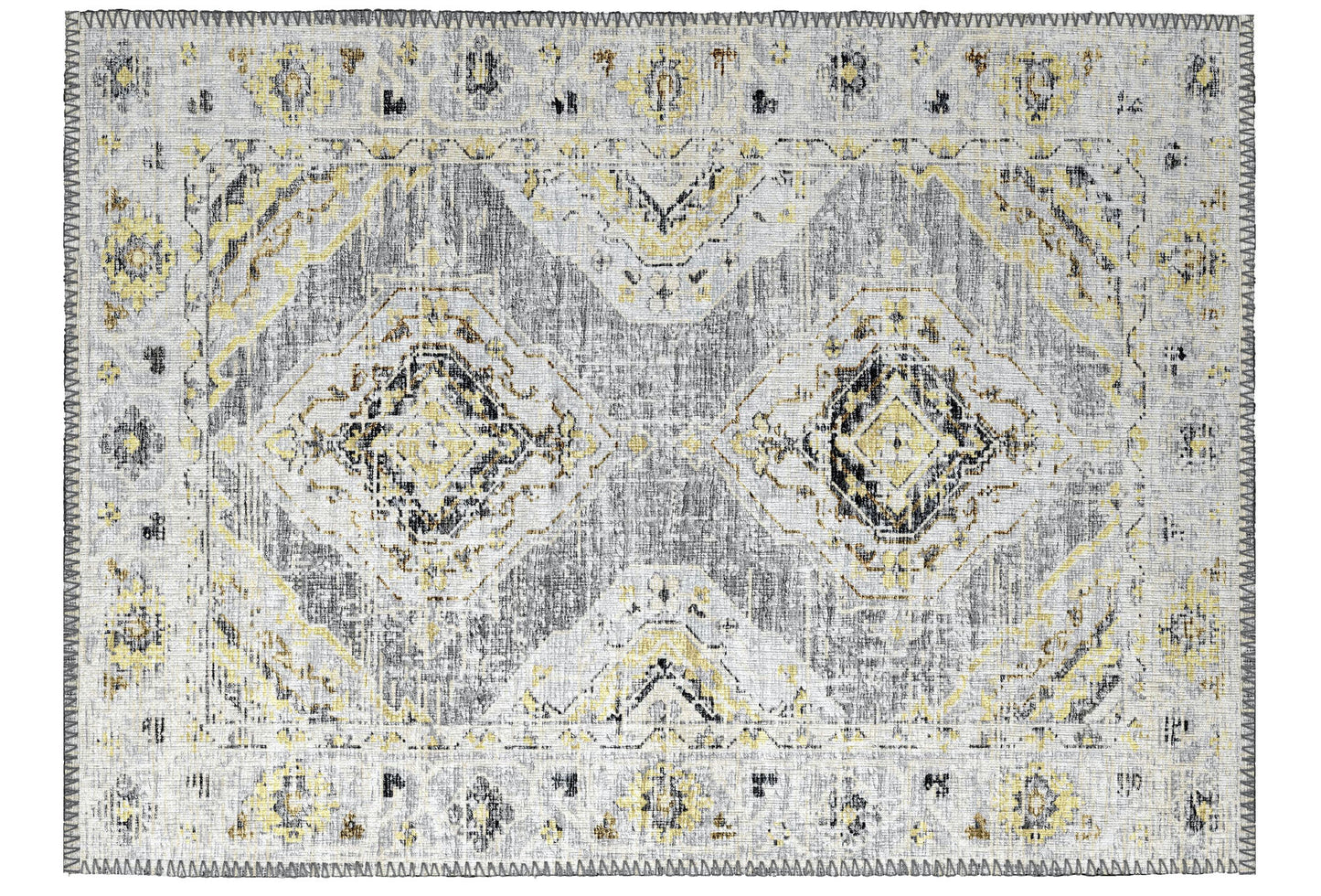 Indoor/Outdoor Marbella MB1 Grey Washable 1'8" x 2'6" Rug