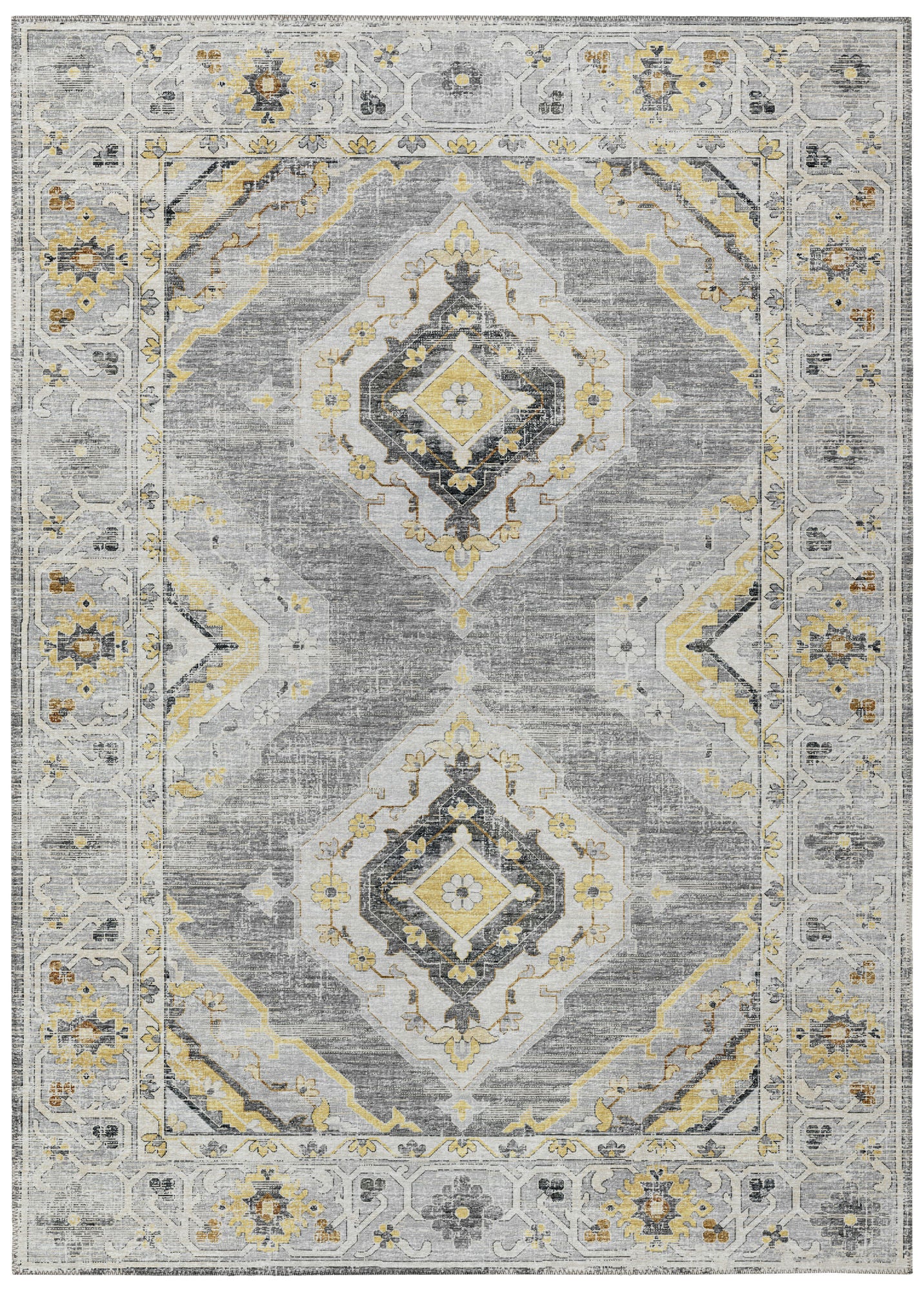 Indoor/Outdoor Marbella MB1 Grey Washable 8' x 10' Rug