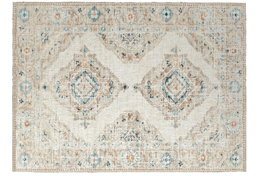 Indoor/Outdoor Marbella MB1 Ivory Washable 1'8" x 2'6" Rug