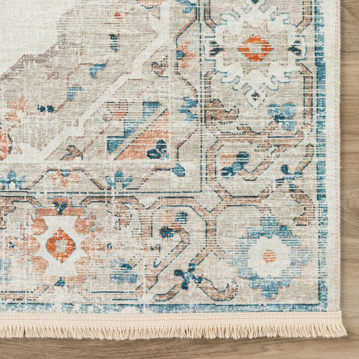 Indoor/Outdoor Marbella MB1 Ivory Washable 9' x 12' Rug