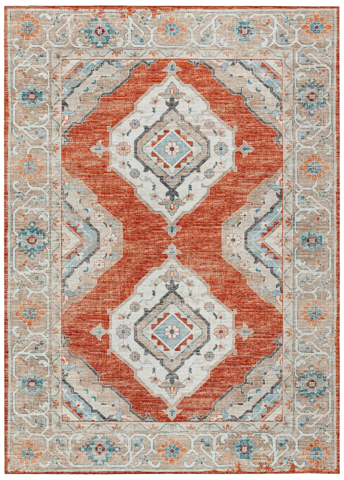 Indoor/Outdoor Marbella MB1 Spice Washable 3' x 5' Rug
