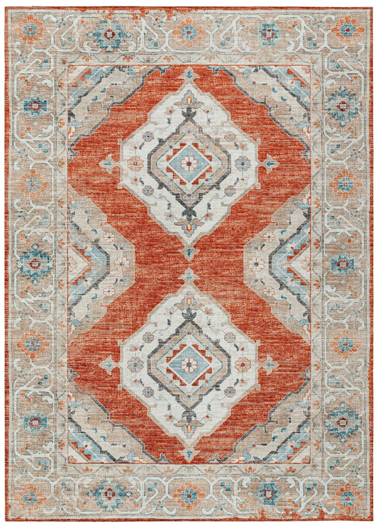 Indoor/Outdoor Marbella MB1 Spice Washable 5' x 7'6" Rug