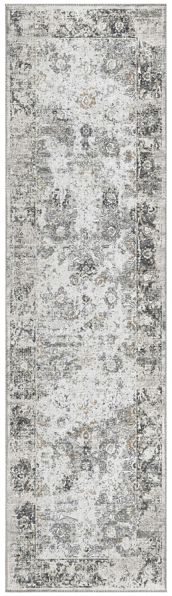 Indoor/Outdoor Marbella MB2 Linen Washable 2'3" x 7'6" Runner Rug