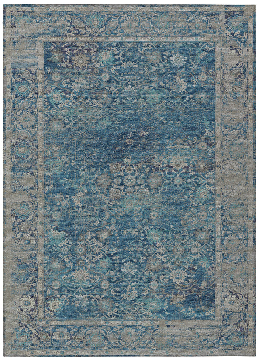 Indoor/Outdoor Marbella MB2 Navy Washable 8' x 10' Rug