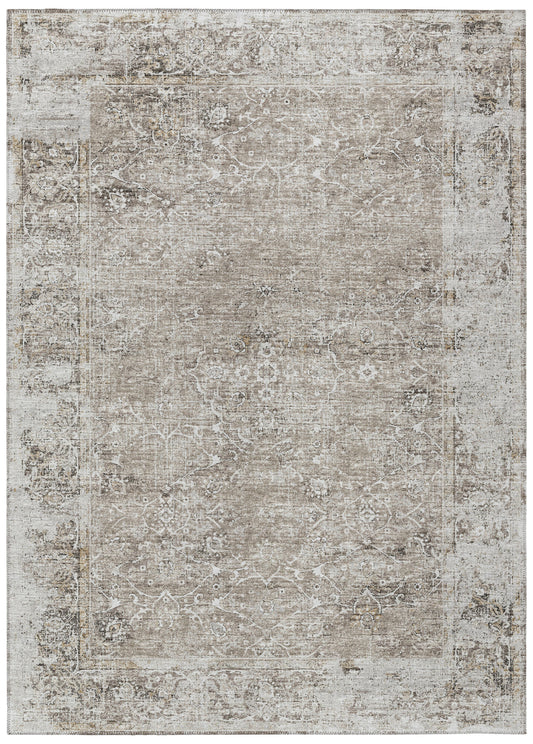 Indoor/Outdoor Marbella MB2 Taupe Washable 3' x 5' Rug