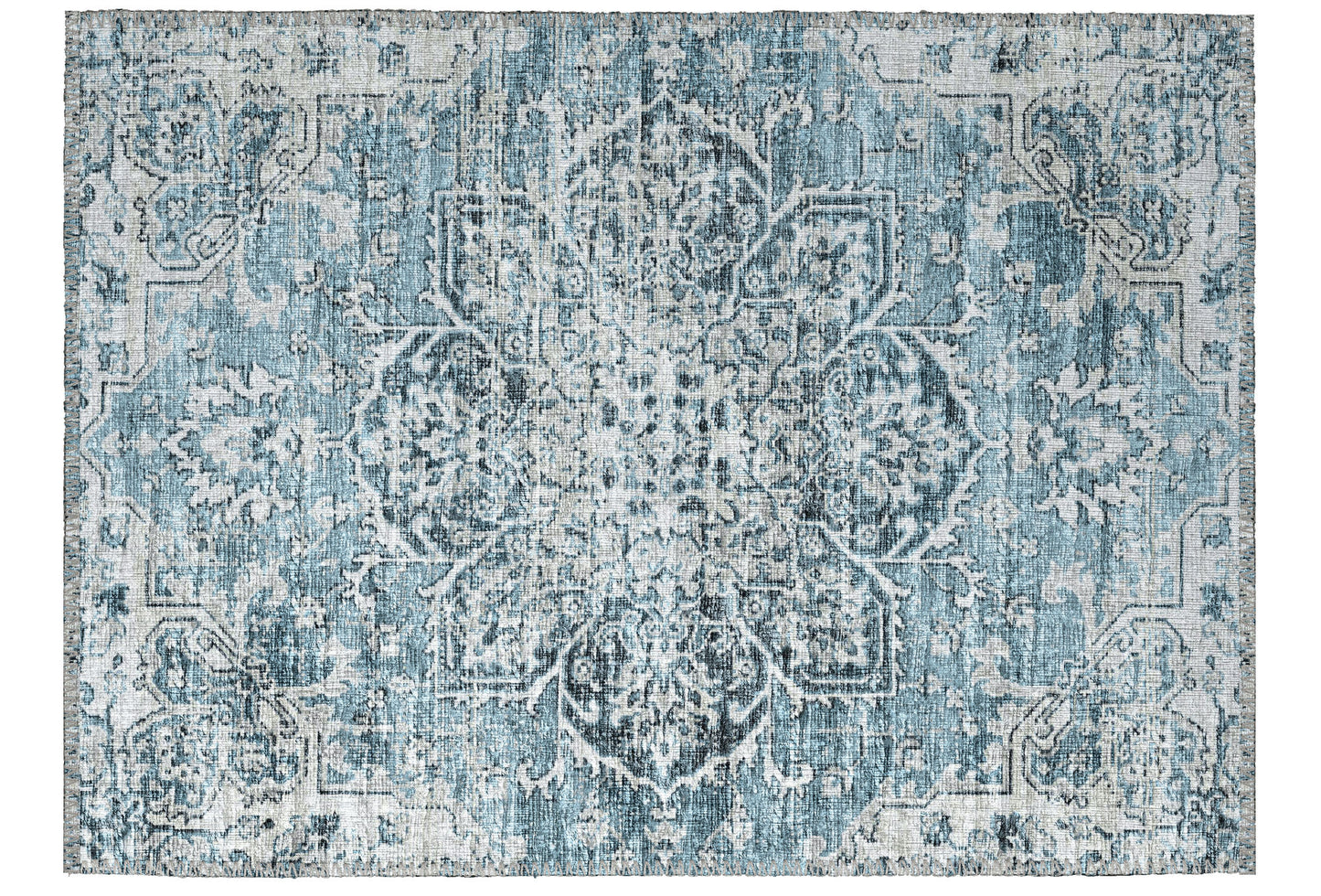 Indoor/Outdoor Marbella MB3 Denim Washable 1'8" x 2'6" Rug
